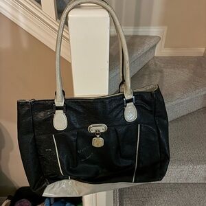Elegant Black and Cream Tote Bag